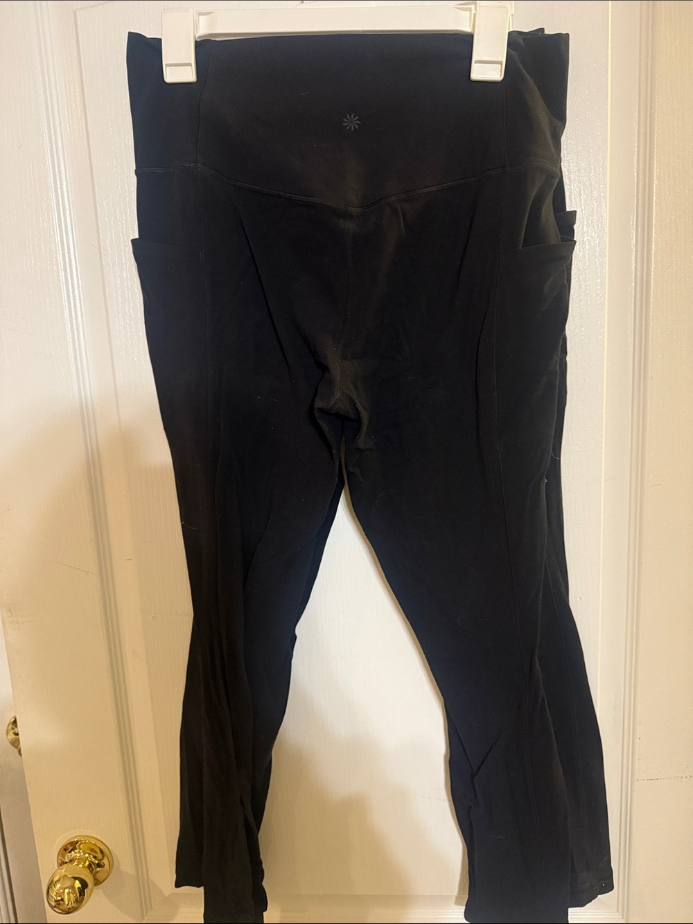 Athleta Black High-Rise Leggings with Side Pockets